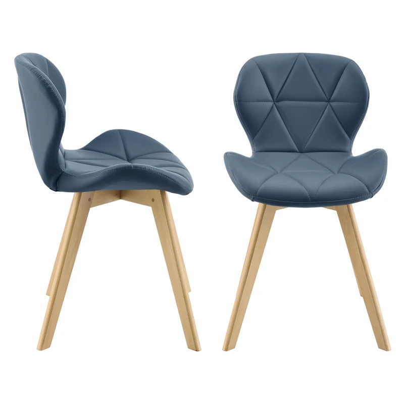 Silla de comedor Älmhult juego de 2 78x47x52 cm cuero sintético varios colores [en.casa]