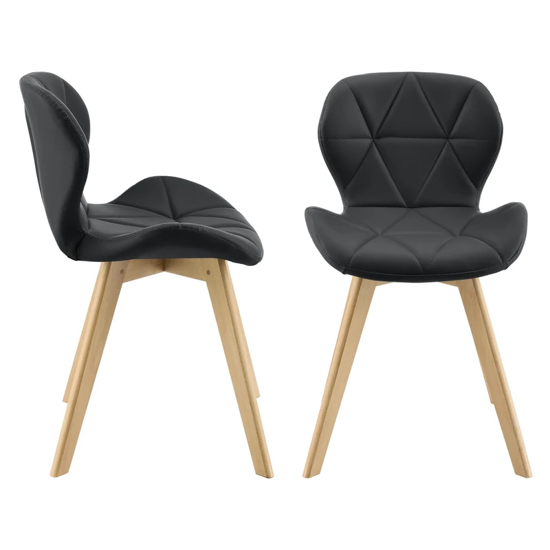 Silla de comedor Älmhult juego de 2 78x47x52 cm cuero sintético varios colores [en.casa]