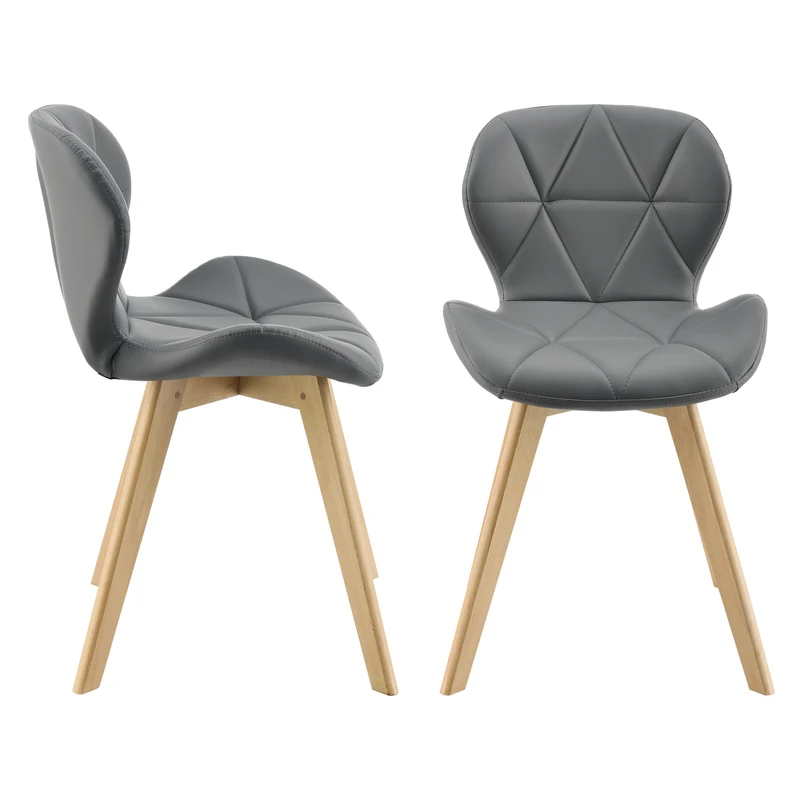 Silla de comedor Älmhult juego de 2 78x47x52 cm cuero sintético varios colores [en.casa]