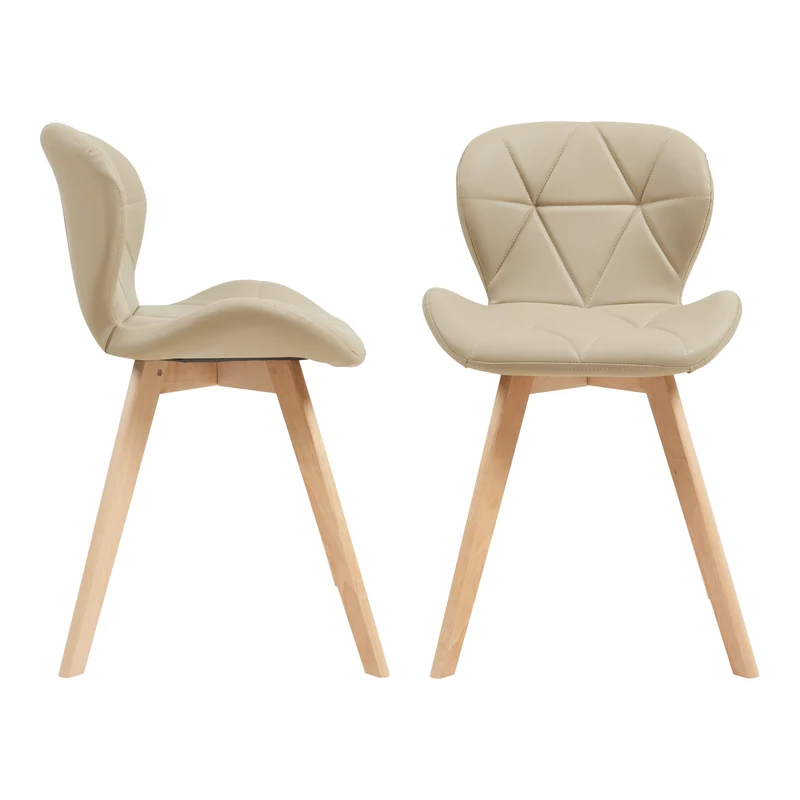 Silla de comedor Älmhult juego de 2 78x47x52 cm cuero sintético varios colores [en.casa]