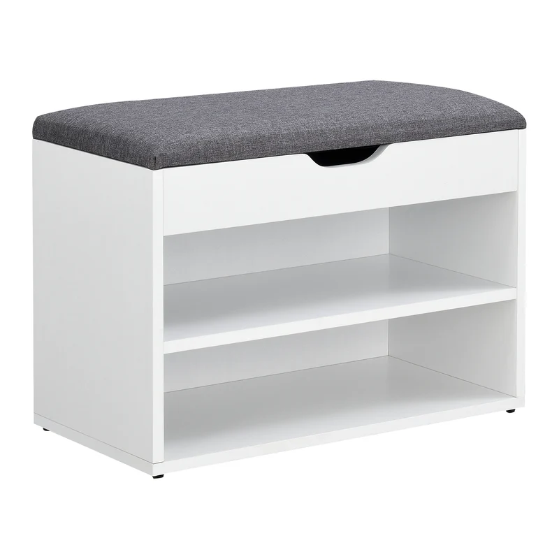 Banco de zapato Gentofte 46 x 60 x 30 cm para 4 pares aglomerado en Varios Colores [en.casa]