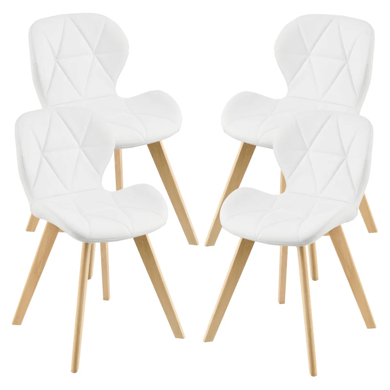 Silla de comedor Älmhult juego de 4 78x47x52 cm cuero sintético varios colores [en.casa]