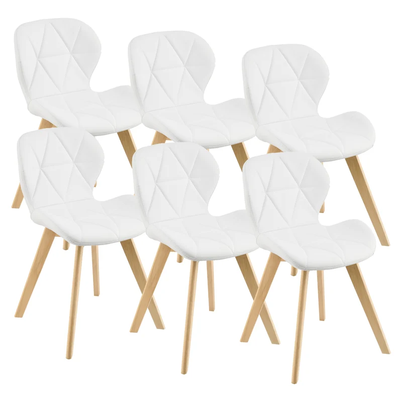 Silla de comedor Älmhult juego de 6 unidades 78x47x52 cm cuero sintético varios colores [en.casa]