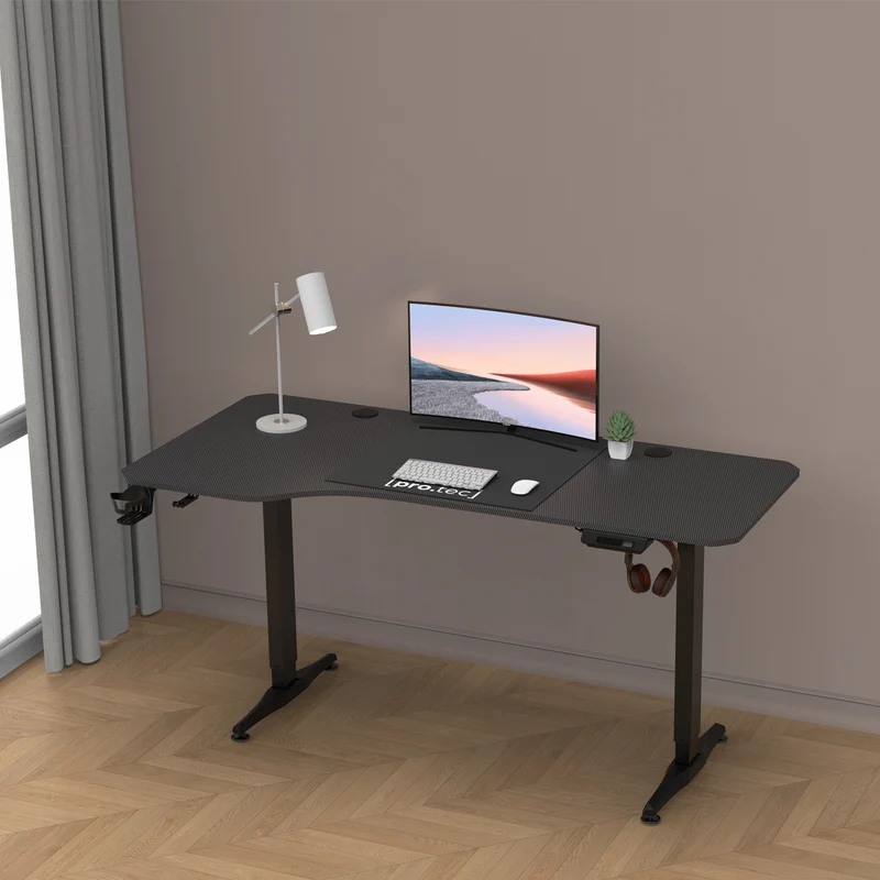Mesa ajustable en altura Oxnard eléctrica 160x75cm en varios colores [pro.tec]