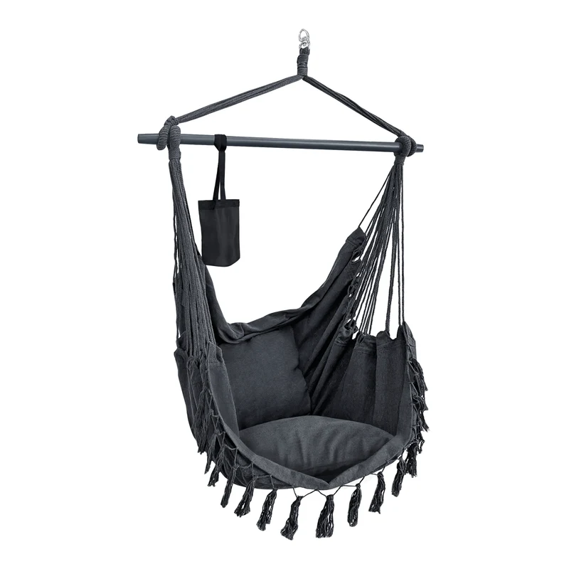 Silla colgante Aranga Máx. 120 kg con 2 cojines en varios colores [en.casa]