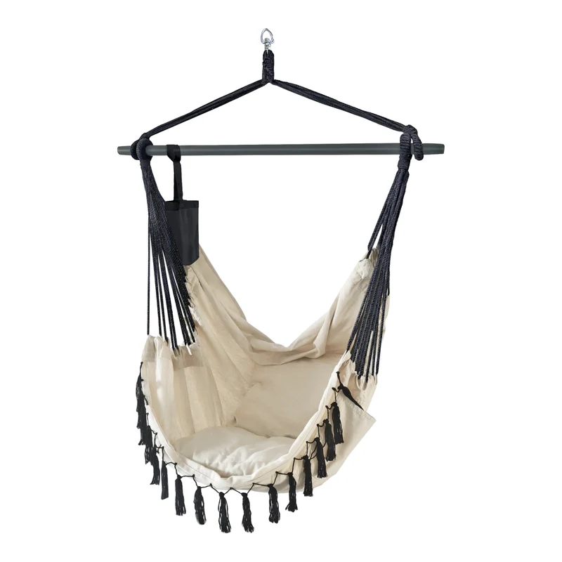 Silla colgante Aranga Máx. 120 kg con 2 cojines en varios colores [en.casa]