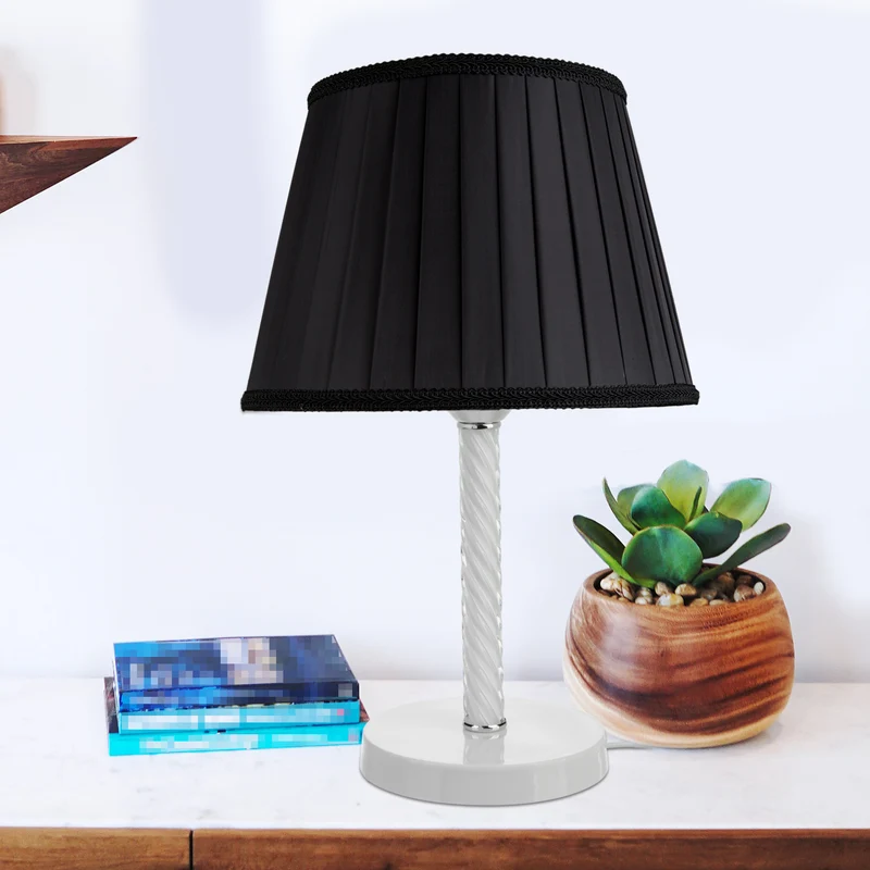 Lámpara de mesa Kilbride E27 metal vidrio textil en varios colores [lux.pro]