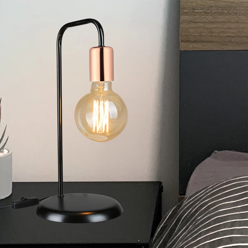 Lámpara de mesa Lancaster E27 de metal en varios colores [lux.pro]