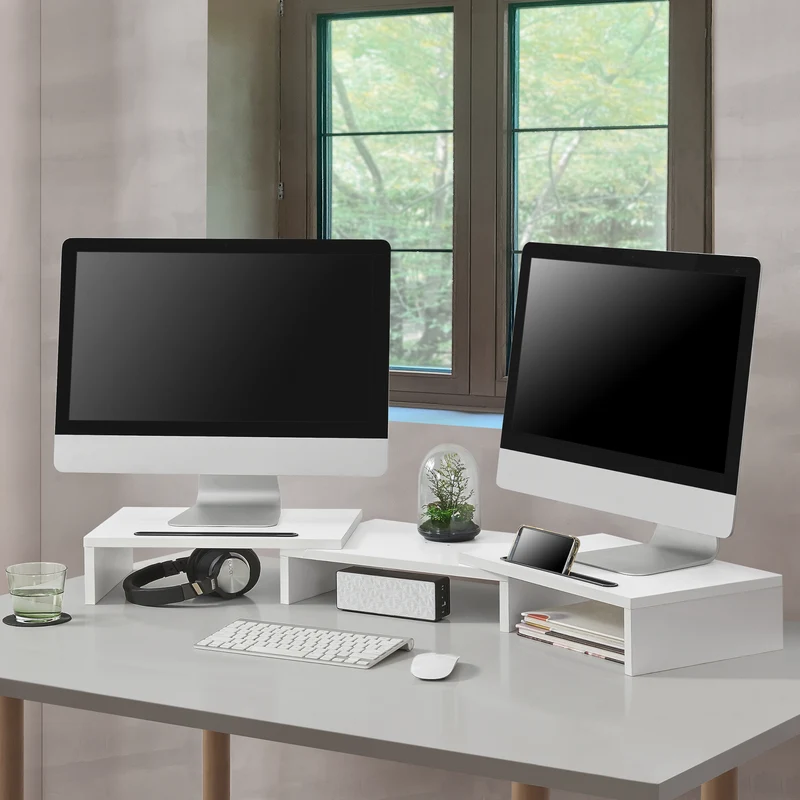 Soporte para monitor Vilppula 79x27x10,5cm en varios colores [en.casa]