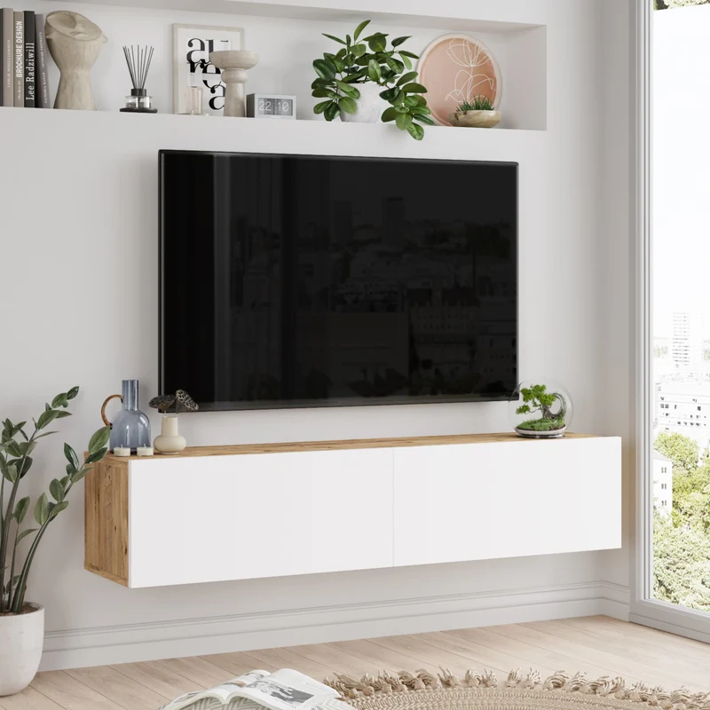Mesa de televisión Lapinlahti en varios colores y tamaños [en.casa]