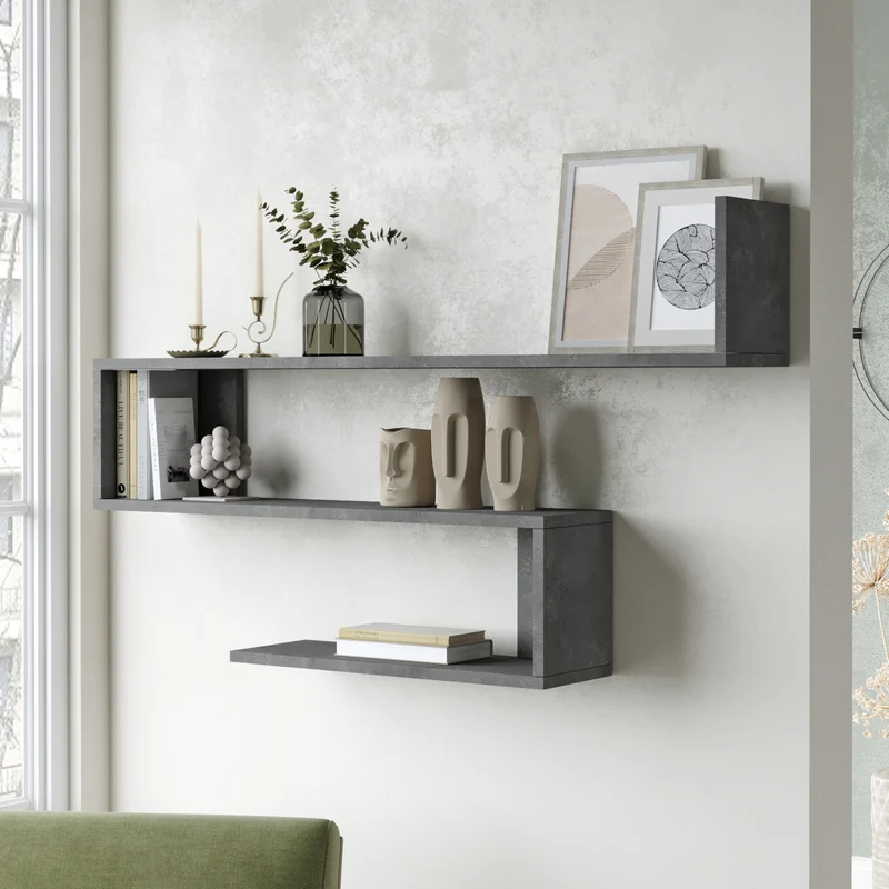 Estante de pared Kitee 120 x 14,5 x 71,5 cm en varios colores [en.casa]