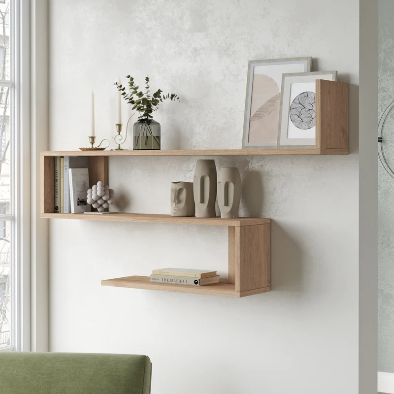 Estante de pared Kitee 120 x 14,5 x 71,5 cm en varios colores [en.casa]