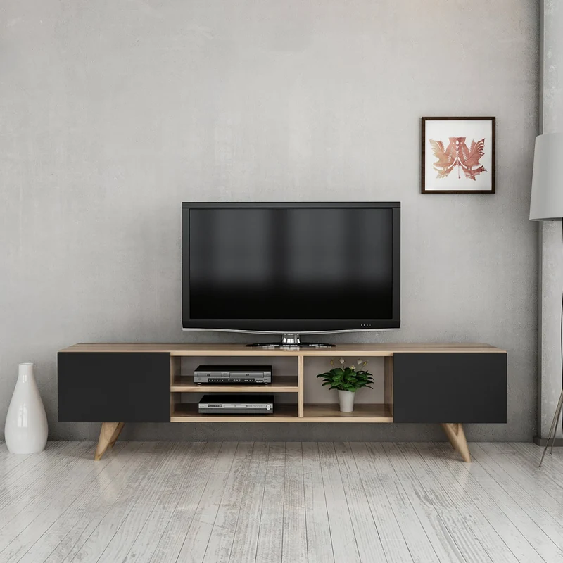 Mesa de televisión Assens 40 x 160 x 31 cm en varios colores [en.casa]
