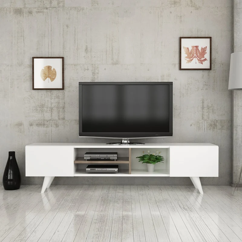 Mesa de televisión Assens 40 x 160 x 31 cm en varios colores [en.casa]