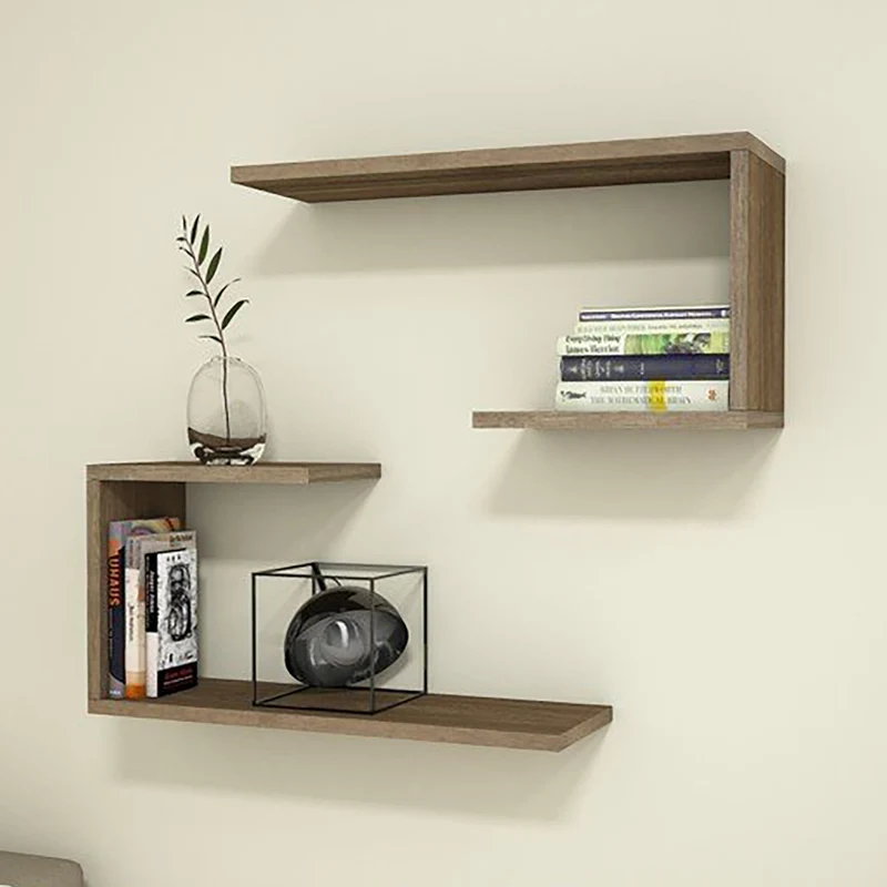 Conjunto de estantes de pared Årslev 2 piezas 27 x 60 x 20 cm hasta aprox. 5 kg [en.casa]