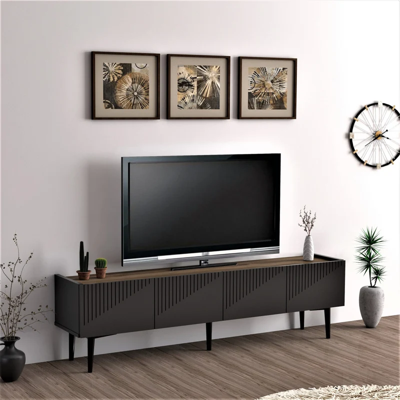 Mesa de televisión Oppdal 154x37x45cm [en.casa]