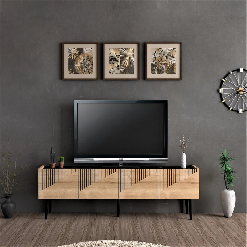Mesa de televisión Oppdal 154x37x45cm [en.casa]