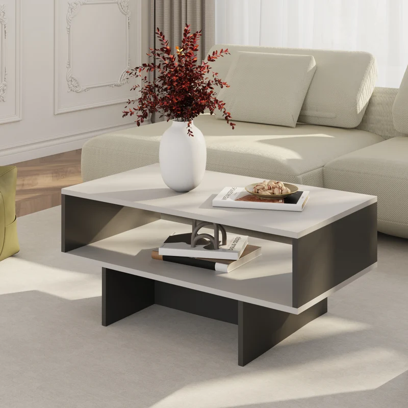 Mesa de centro Mjölby aglomerado 37 x 80 x 45 cm en varios colores [en.casa]