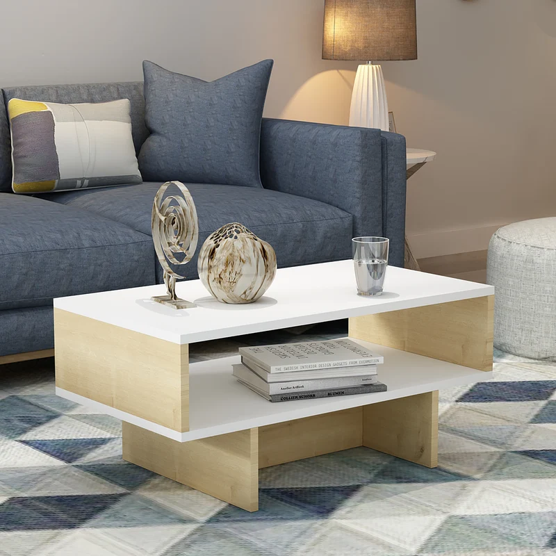 Mesa de centro Mjölby aglomerado 37 x 80 x 45 cm en varios colores [en.casa]