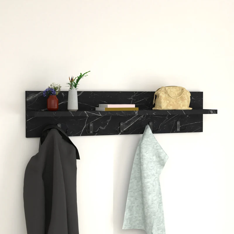 Perchero de pared Hammarö 80x11x18cm en varios colores [en.casa]
