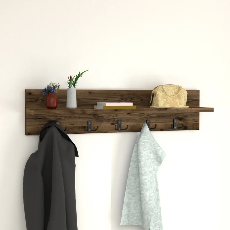 Perchero de pared Hammarö 80x11x18cm en varios colores [en.casa]