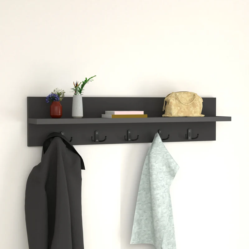 Perchero de pared Hammarö 80x11x18cm en varios colores [en.casa]