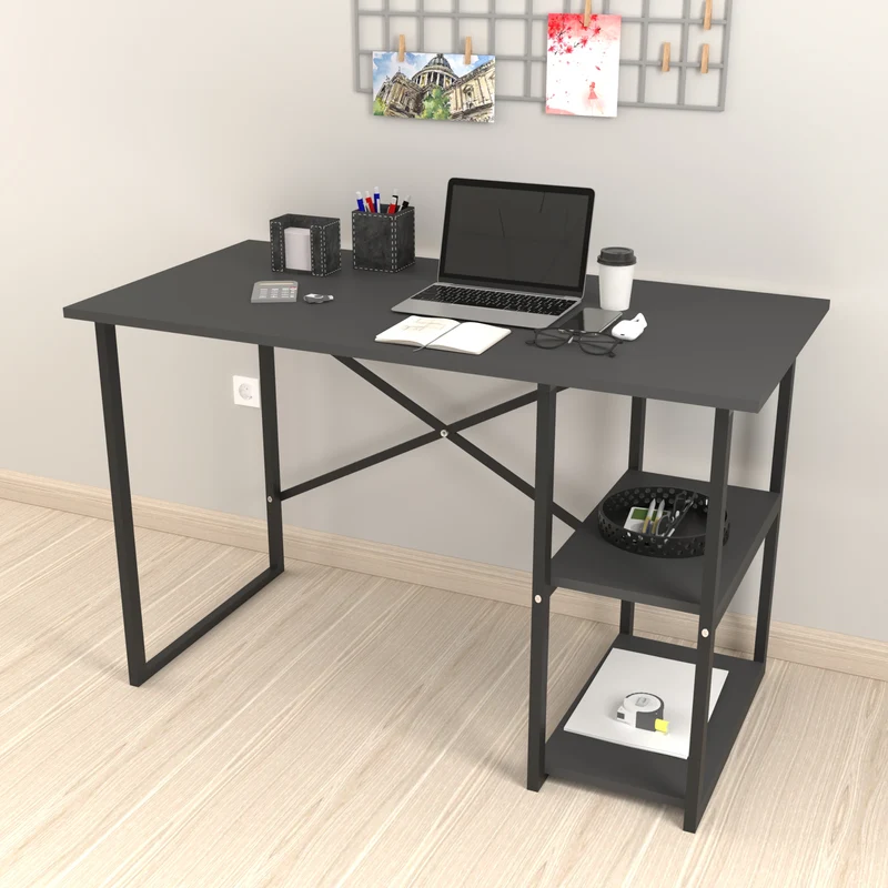 Escritorio Nittedal con estantería 120x60x75cm en varios colores [en.casa]