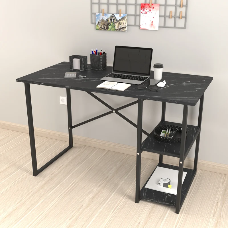Escritorio Nittedal con estantería 120x60x75cm en varios colores [en.casa]