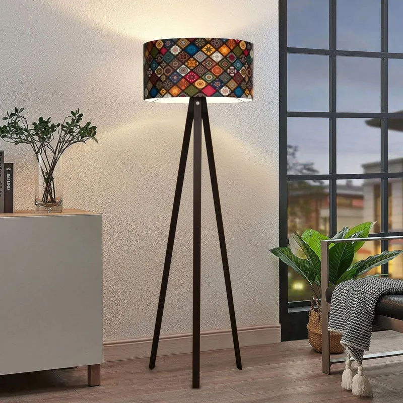 Lámpara de pie Trípode Newport 1xE27 20 W MDF 21 x Ø 38 cm [lux.pro]