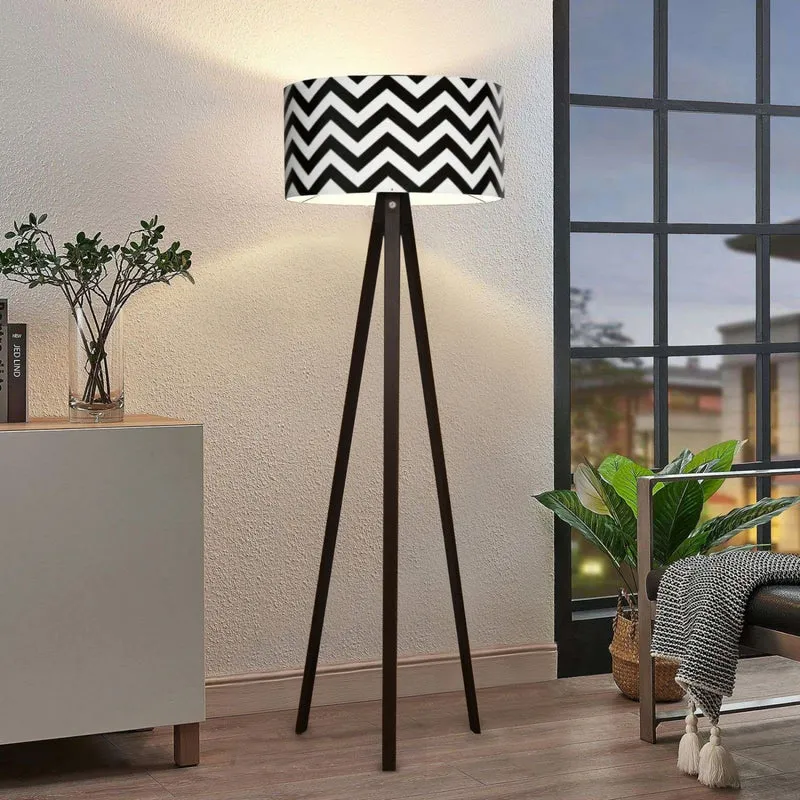 Lámpara de pie Trípode Newport 1xE27 20 W MDF 21 x Ø 38 cm [lux.pro]