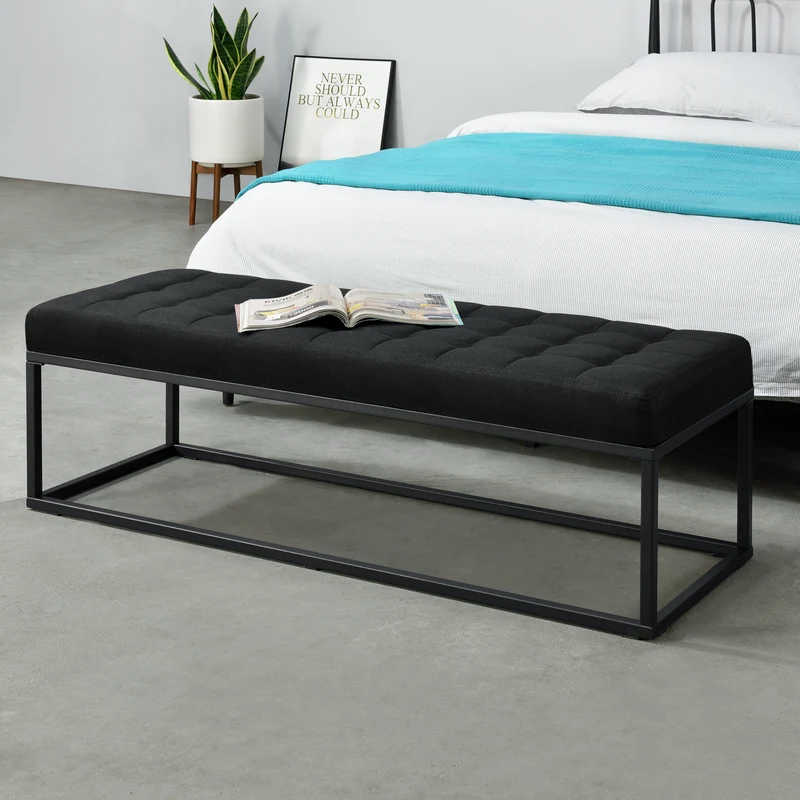Banco tapizado Salta metal 120x40x38 cm en varios colores [pro.tec]