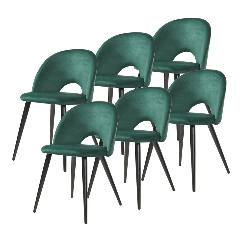 Juego de sillas de comedor Karijoki 77x50x55 cm [en.casa]