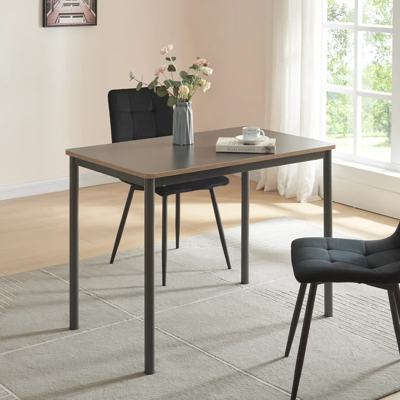 Mesa de comedor Lindesberg gris en varios tamaños [en.casa]