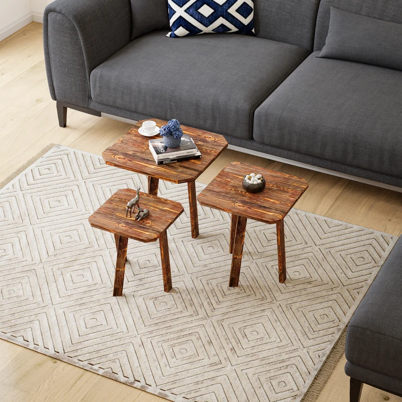 Mesa de comedor Masku juego de 3 en varios colores [en.casa]