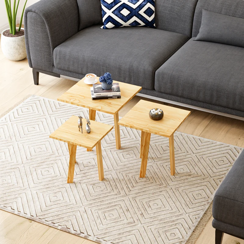 Mesa de comedor Masku juego de 3 en varios colores [en.casa]