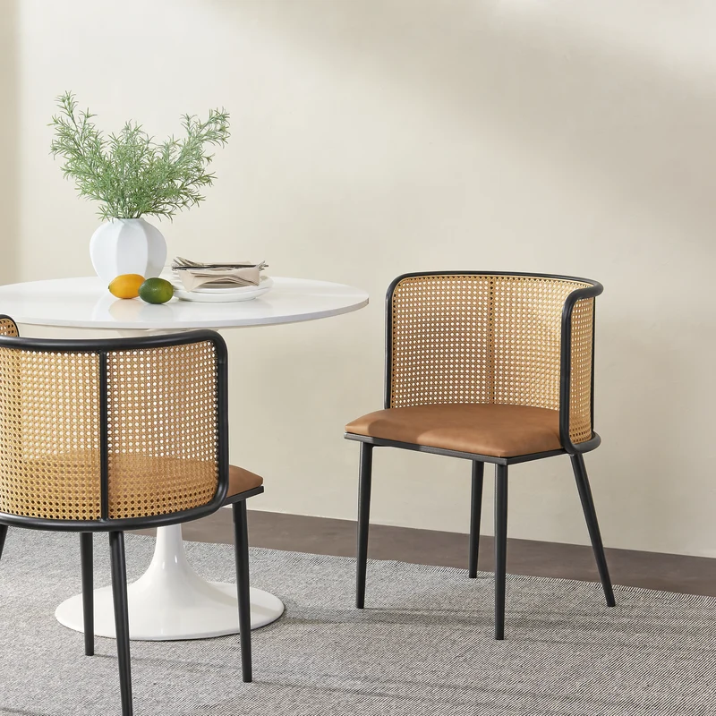 Silla de comedor Flen juego de 2 en varios colores [en.casa]