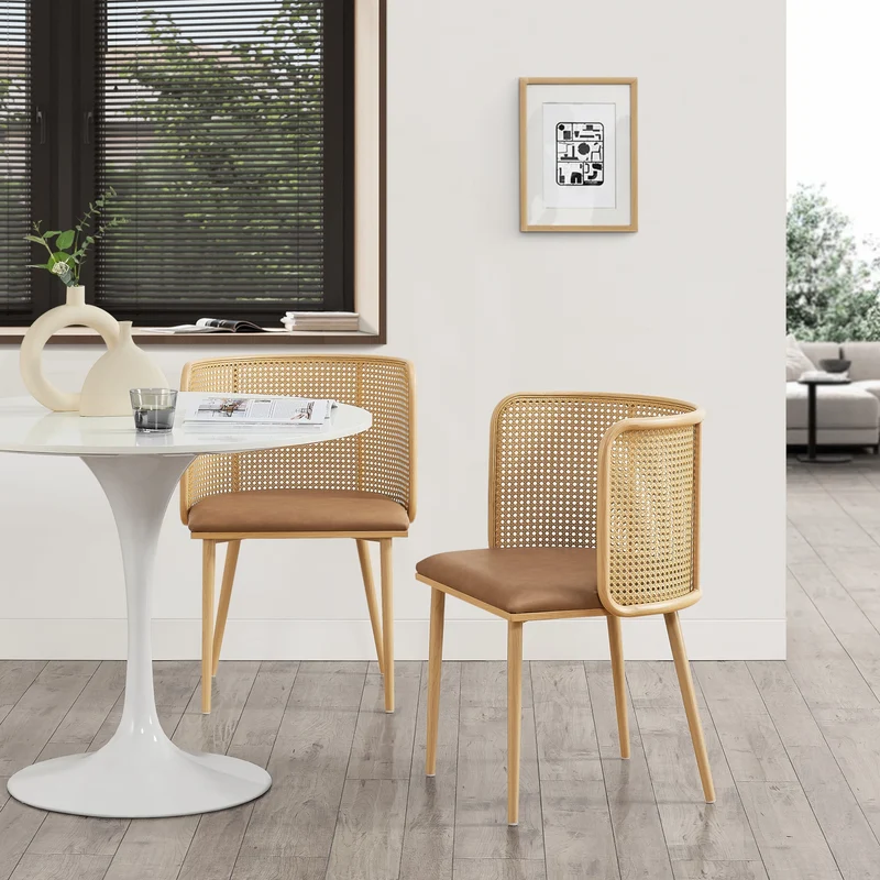 Silla de comedor Flen juego de 2 en varios colores [en.casa]