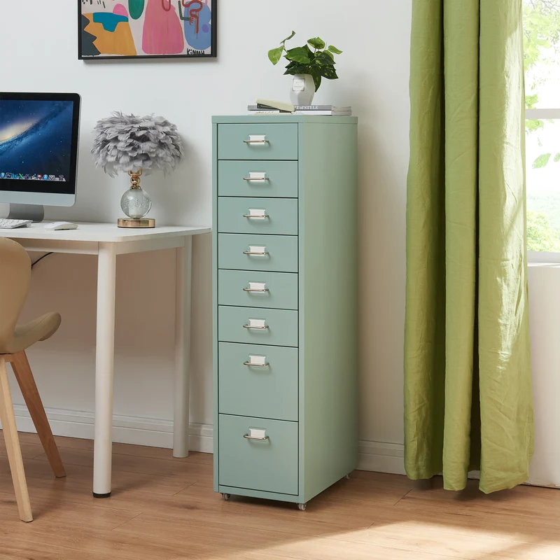Contenedor móvil Kökar con 8 cajones 109x28x41 cm [en.casa]