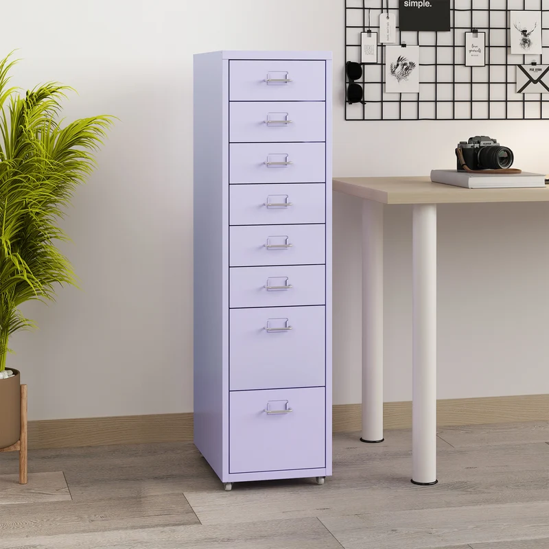 Contenedor móvil Kökar con 8 cajones 109x28x41 cm [en.casa]