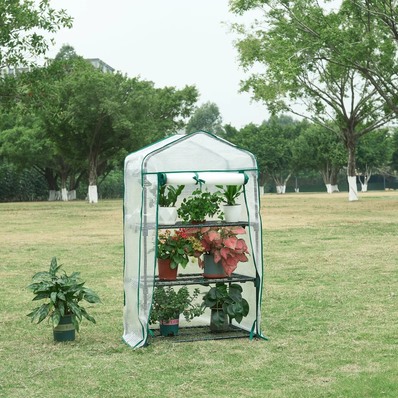 Invernadero Chaam con estantes en varios colores y tamaños [en.casa]