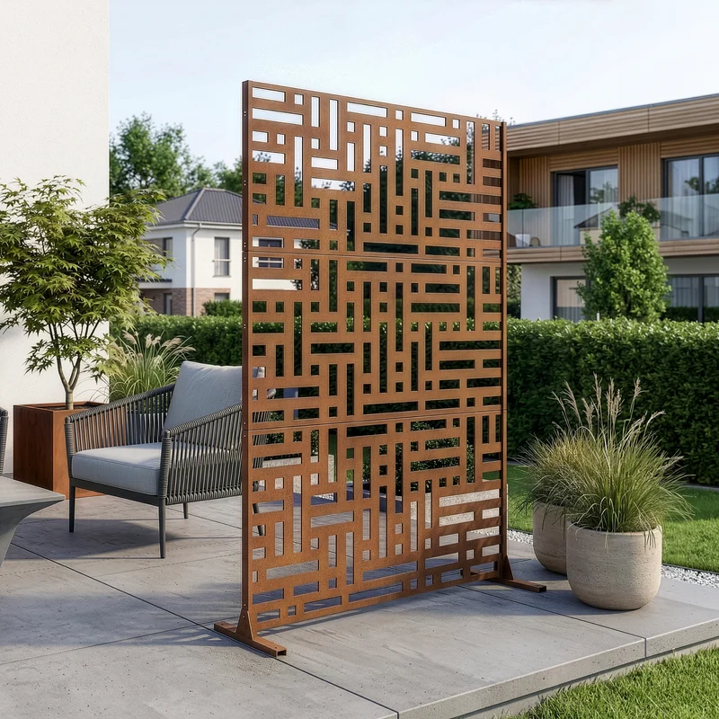 Tabique Bernalda con diseño atractivo acero En diferenres medidas - Negro [casa.pro]