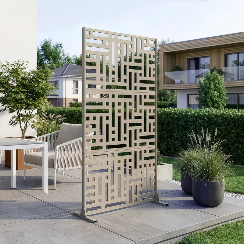 Tabique Bernalda con diseño atractivo acero En diferenres medidas - Negro [casa.pro]