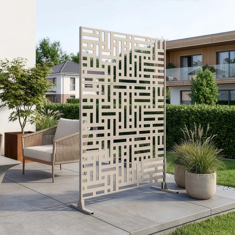 Tabique Bernalda con diseño atractivo acero En diferenres medidas - Negro [casa.pro]