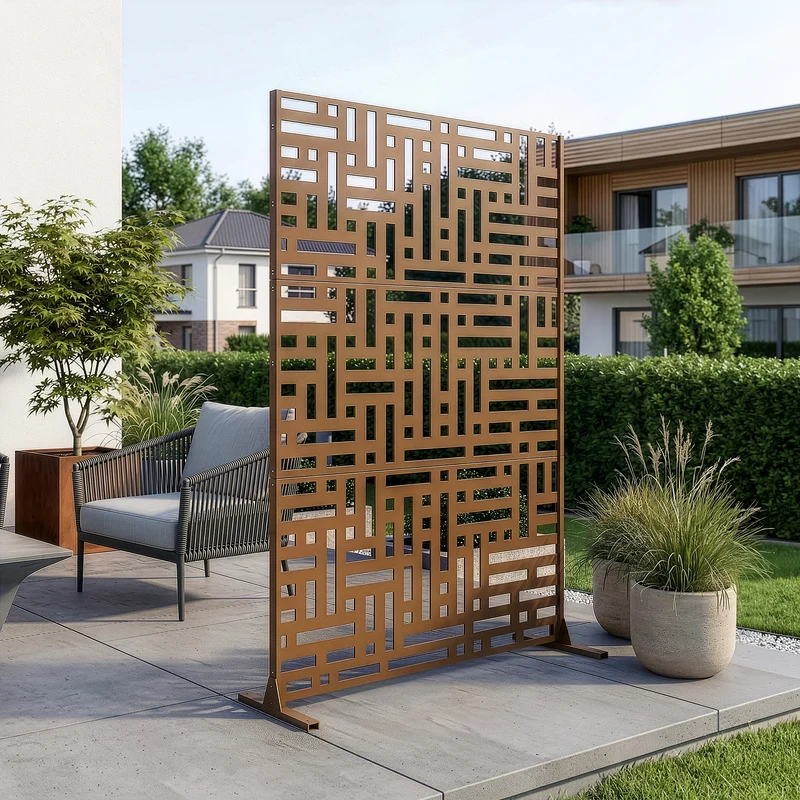 Tabique Bernalda con diseño atractivo acero En diferenres medidas - Negro [casa.pro]