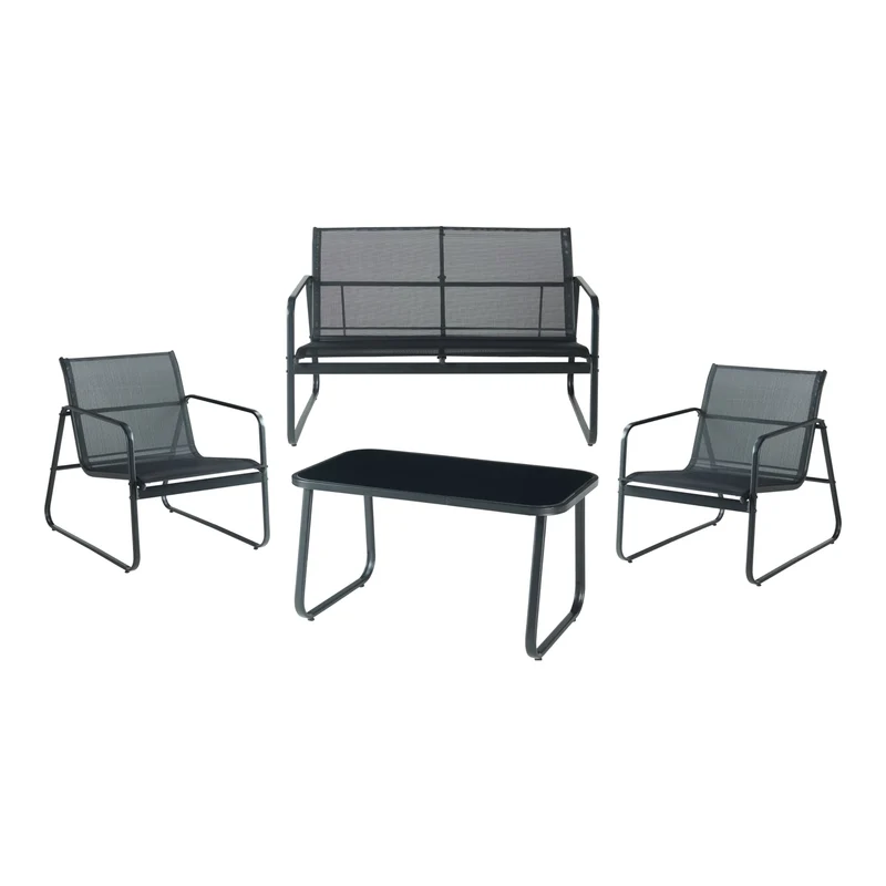 Conjunto de muebles de jardín Anzi de 4 piezas [casa.pro]