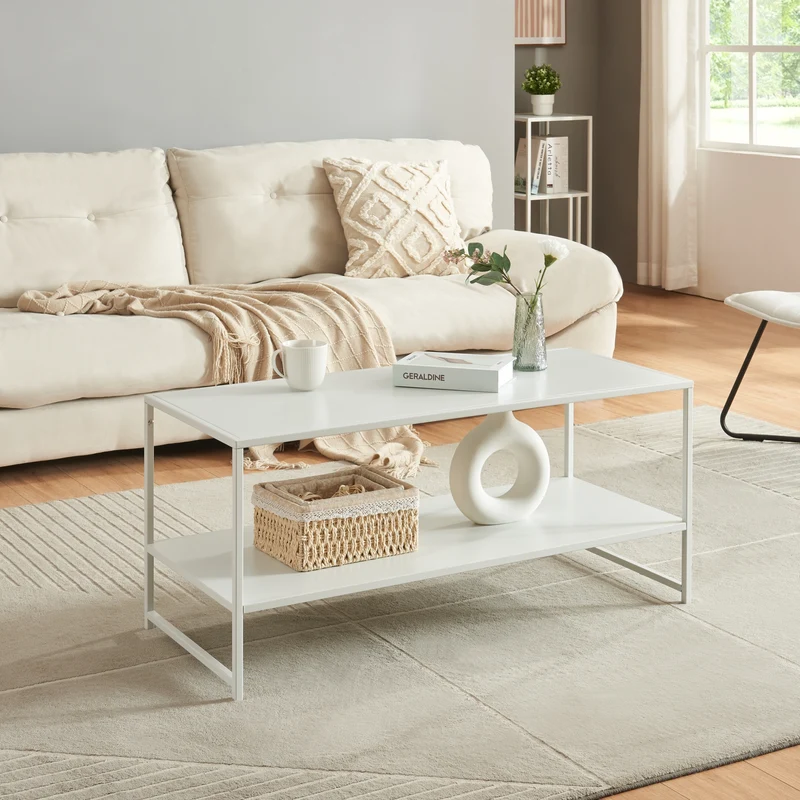 Mesa de centro Ruokolahti acero 102x43x46cm [en.casa]