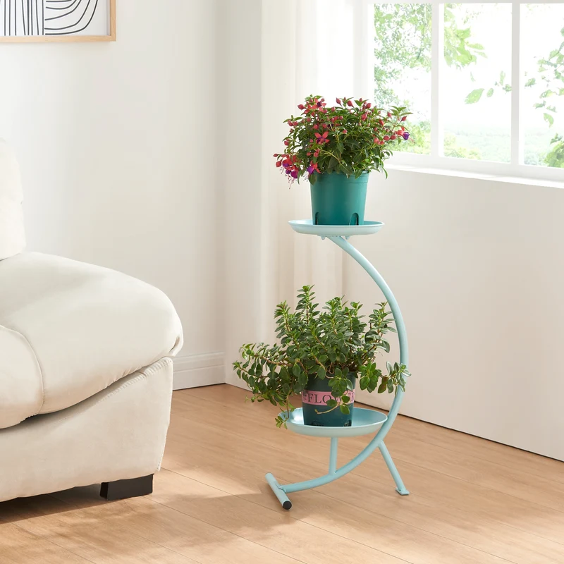 Soporte para flores Aalten 61,5x30x25cm Metal [en.casa]