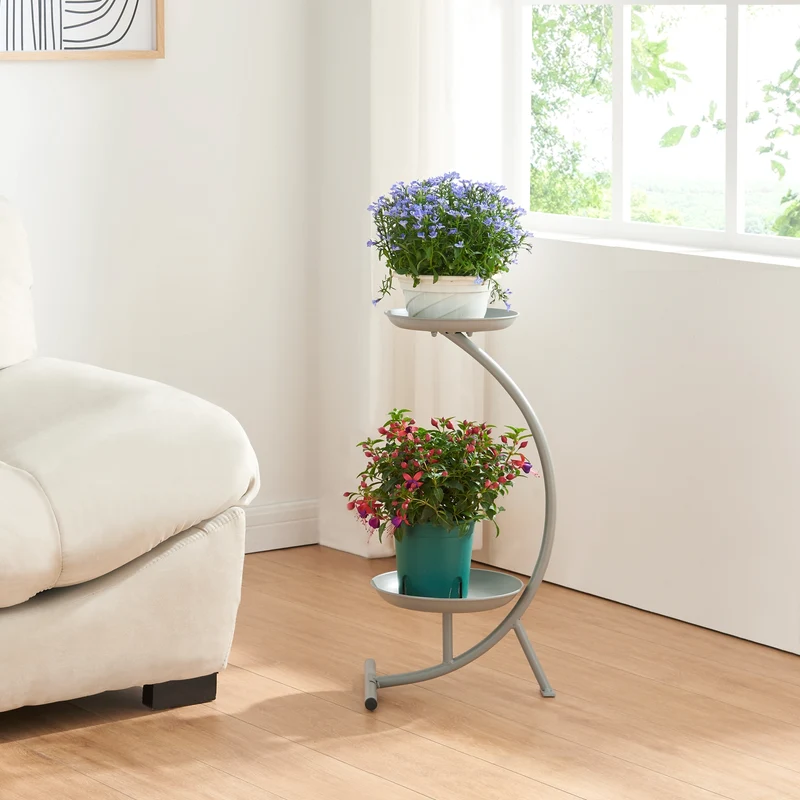 Soporte para flores Aalten 61,5x30x25cm Metal [en.casa]