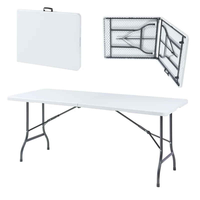 Mesa plegable Ljusnarsberg de plástico [en.casa]