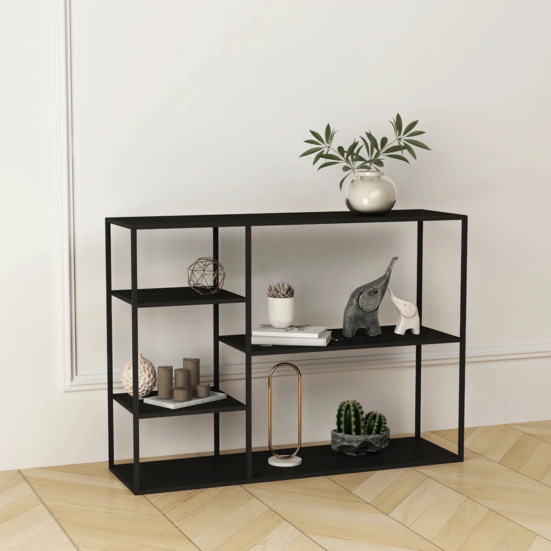 Estantería de pie Isojoki de 5 niveles metal 120x35x88cm [en.casa]